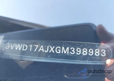 2016 Volkswagen Jetta 1.8T Sport from USA, damaged, VIN 3VWD17AJXGM398983